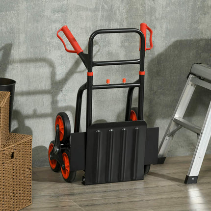 Folding stair climber hand truck, steel, 150 kg Capacity
