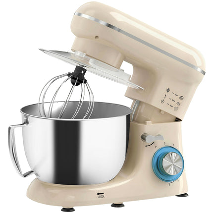Stand Mixer with 4.5L Stainless Steel Bowl, 1300W, Beige