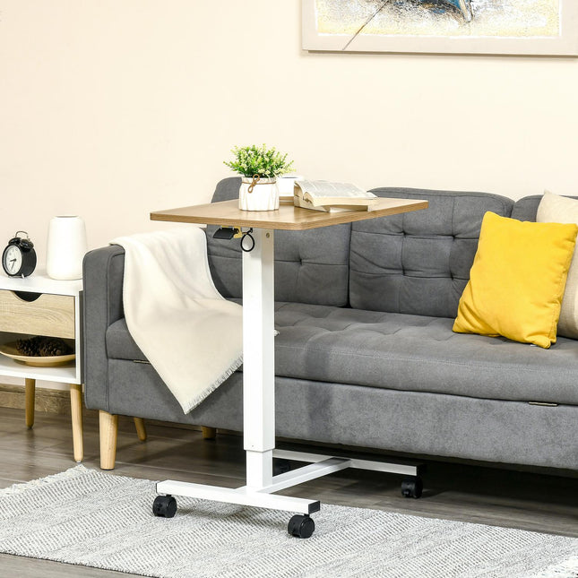 Height-adjustable standing desk, wheels, C-shape, 70-110 cm