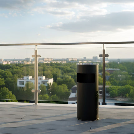 Standing Ashtray with 17L Bin – Removable Insert