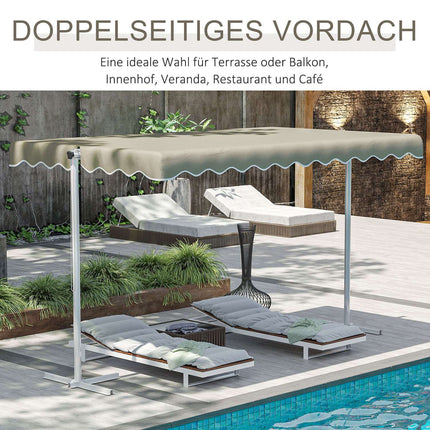 Garden awning 4.02x2.27m, Rotating roof, Sun protection