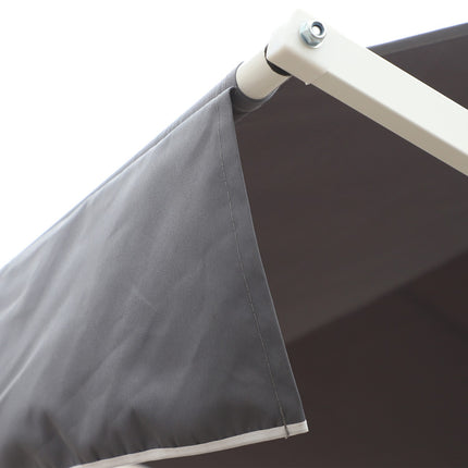 Gray folding patio awning, 4x3M - Standing Design