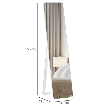 Full length standing mirror, folding frame, wall mountable