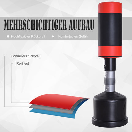 Adjustable stand-alone punching bag for training, 158-186 cm