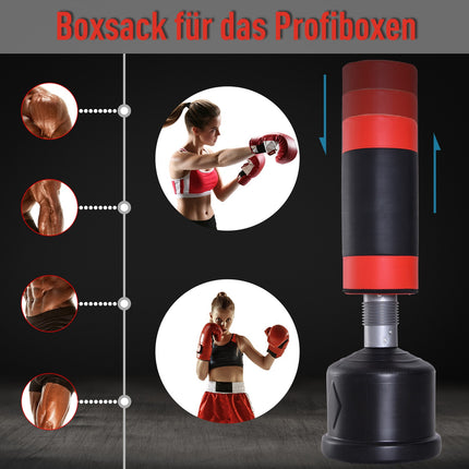 Adjustable stand-alone punching bag for training, 158-186 cm