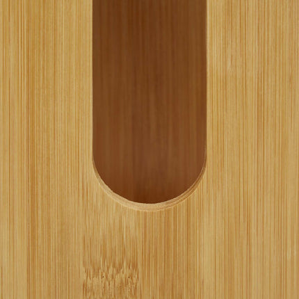 Standing bamboo toilet paper holder