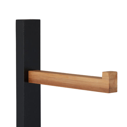 Standing bamboo toilet paper holder