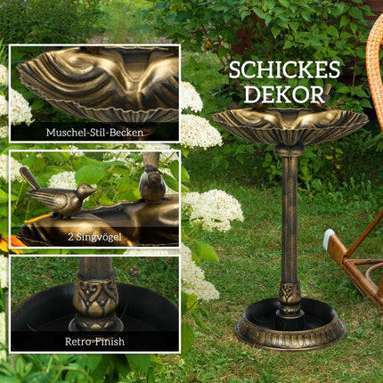 Plastic bird bath, frost-proof sink for garden or balcony