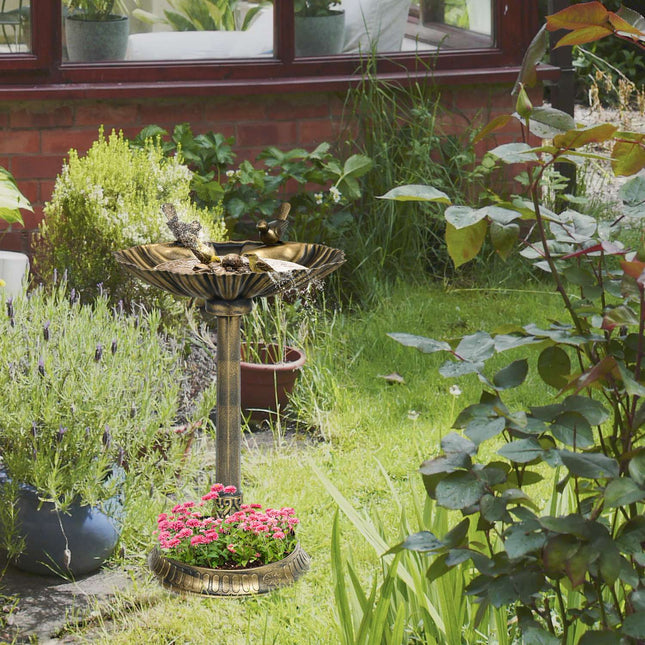 Plastic bird bath, frost-proof sink for garden or balcony