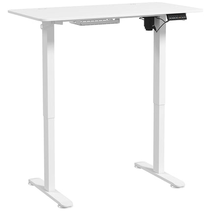 Electric standing table, adjustable height, 120x60cm, white