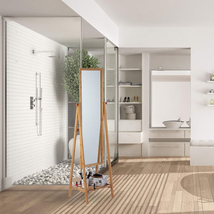 Standing mirror bamboo