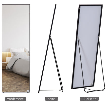 Full length dressing mirror, aluminum frame for bedroom