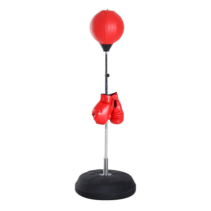 Standing punching bag with gloves, adjustable height 126-144cm