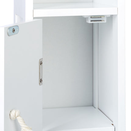 Standing toilet paper holder in white