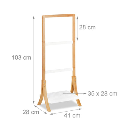 Standing towel rack