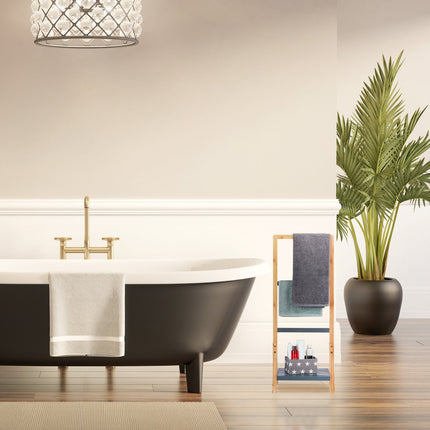Standing towel rack