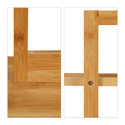 Standing towel rack bamboo
