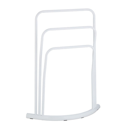 Standing towel rail in white