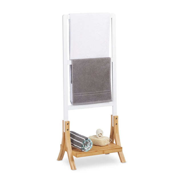 Standing towel rail with three arms