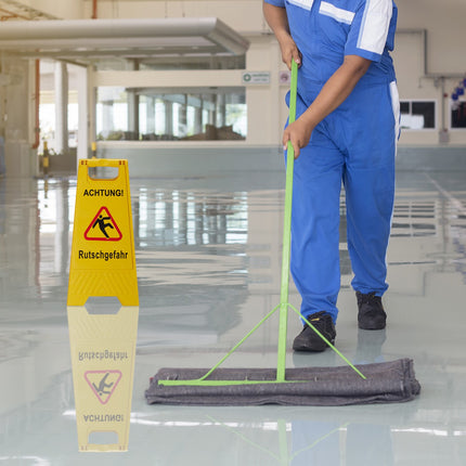 Stand-up display for slip hazard in a set of 2