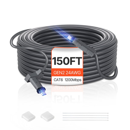 Starlink Gen 2 Extension Cable, 150 ft CAT6 24 AWG