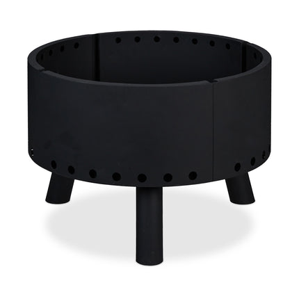 Steel Fire Bowl with Spark Guard and Heat Shield