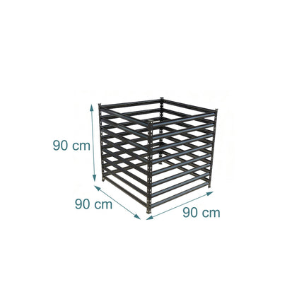 Steel Garden Composter, Open Slatted Design, Easy Assembly