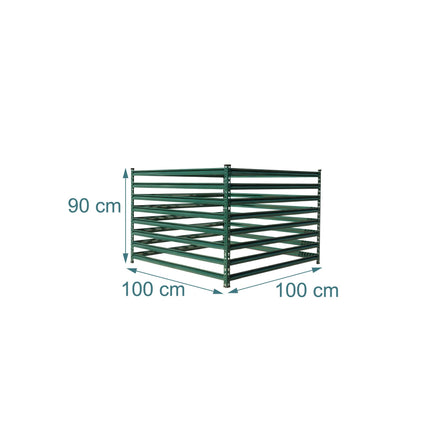 Steel Garden Composter, Open Slatted Design, Easy Assembly