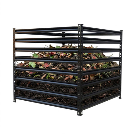 Steel Garden Composter, Open Slatted Design, Easy Assembly