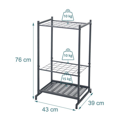 Steel Garden Tool Rack for 35 Tools – Anthracite