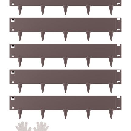 Steel Landscape Edging, 5-Pack 39 x 5 in, Brown