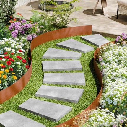 Steel Landscape Edging, 6-Pack 40 x 6 in, Bendable