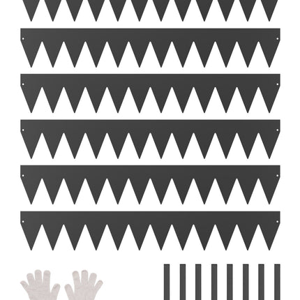 Steel Landscape Edging, 6-Pack 40 x 6 in, Black