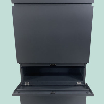 Steel Letterbox, Anthracite, Freestanding with Lock