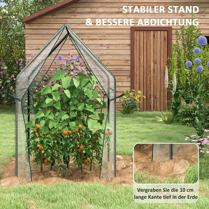 Steel garden bed with gloves, green, 125x47x40cm