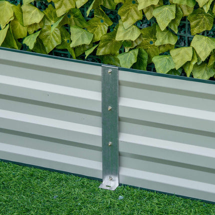 Steel Raised Garden Bed, Green, 241 x 90.5 x 30 cm