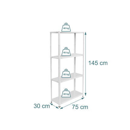 Steel Shelving Unit, 160 kg Capacity, Bolt-Together