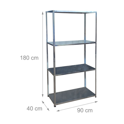 Steel Storage Rack, 160 kg Capacity, Galvanised Shelving