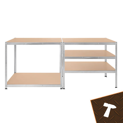 Steel Storage Rack, 5 Shelves, 180x100x60 cm, 1 Ton Capacity