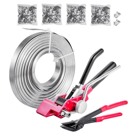 Steel Strapping Kit, 3/4 In Tensioner, 122 m, 400 Seals
