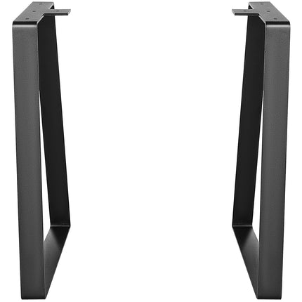 Steel Table Legs, 16 Inch Trapezoid, Set of 2, Black