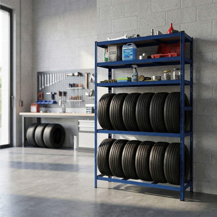 Steel Tire Rack, 3 Shelves – Adjustable Garage Storage