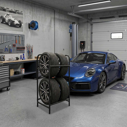 Steel Tire Rack – Garage Storage, Protective Feet