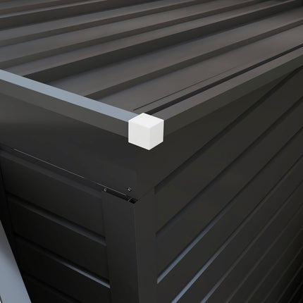Steel tool shed with lock - UV protected, double door