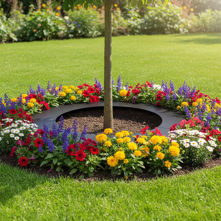 Steel Tree Ring, Galvanised, Mowing Edge for Lawns