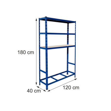 Steel Tyre Rack, 3 Shelves, Adjustable Shelf Spacing