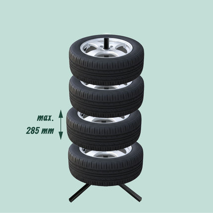 Steel Tyre Rack for 4 Tyres, 285mm, 120kg Capacity