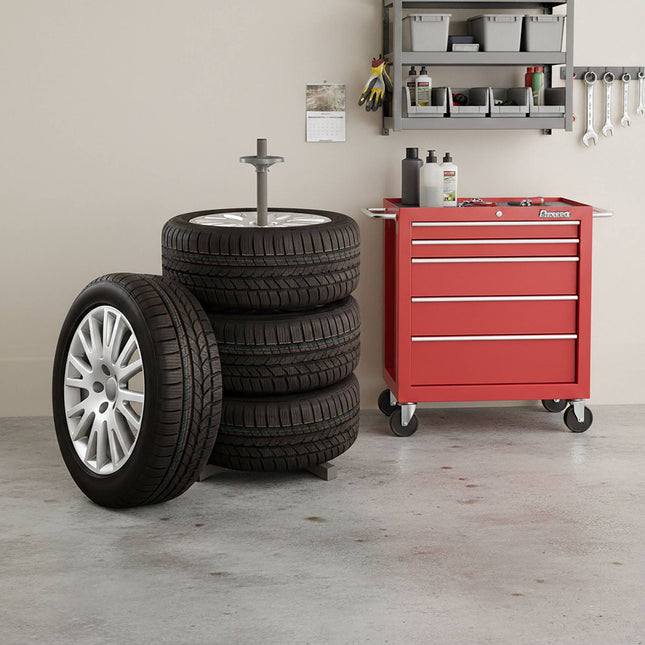 Steel Tyre Rack for 4 Tyres, 285mm Width, 120kg Load