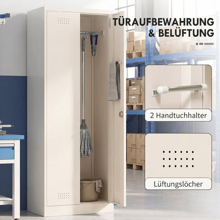 Steel Utility Cabinet with Adjustable Shelves, 60x40x165 cm