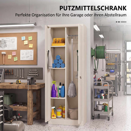 Steel Utility Cabinet with Adjustable Shelves, 60x40x165 cm